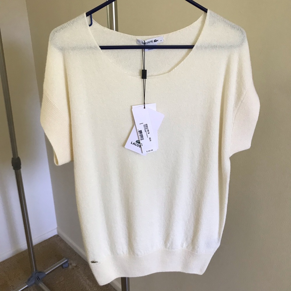 Lacoste Sparkle Wool/Cashmere Sweater, Sz M